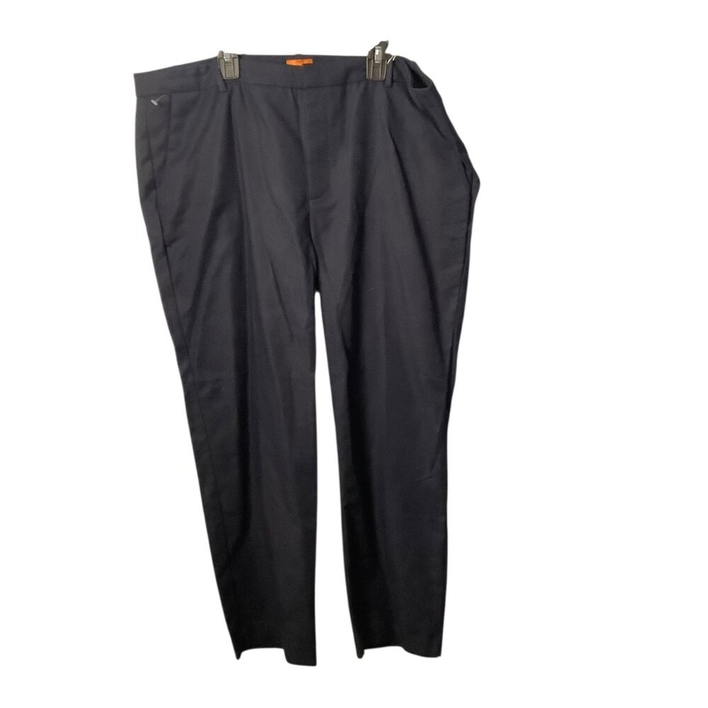 Mary Crafts Navy‎ Blue Pleated Pants XL Cotton/Elastane Blend NWT